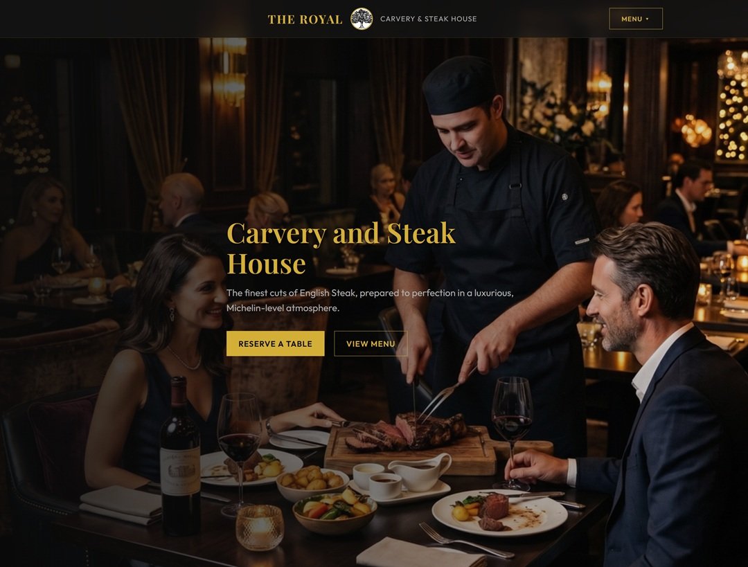 The Royal homepage — Michelin-level Carvery and Steak House by Kentmedia